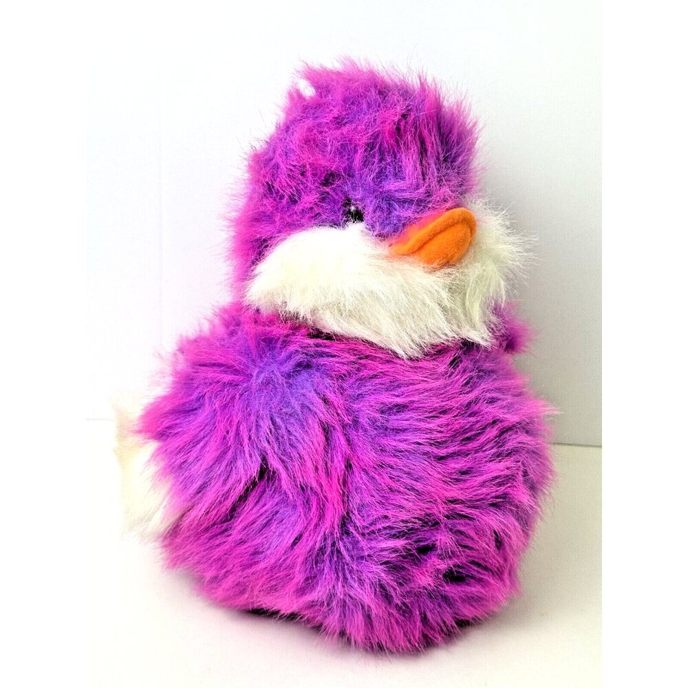 Russ Berrie Waddles Stuffed Chick Duckling Pink Purple Duck Plush Toy Soft 11"